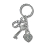 Love Lock And Key Keyring Bling