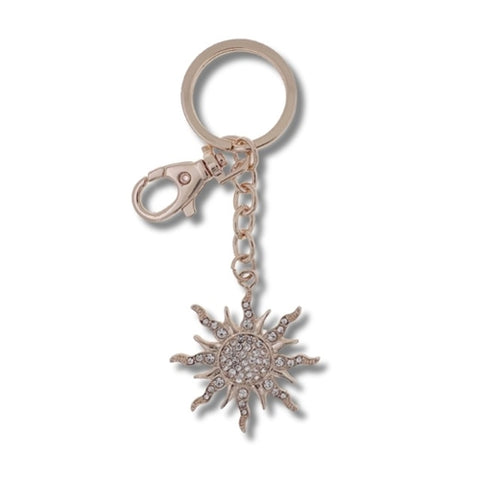 Sun Rose Gold Keyring Bling