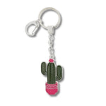 Cactus in Pink Pot Keyring