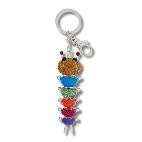 Caterpillar Colourful Keyring Bling