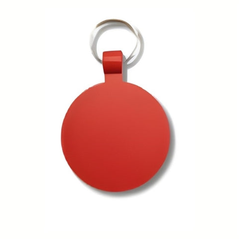 Red Powder Coated Pet Tag Circle