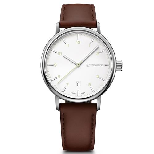 Wenger leather watch on sale band