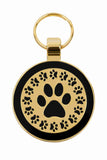 Pet Tag Gold Paw Large