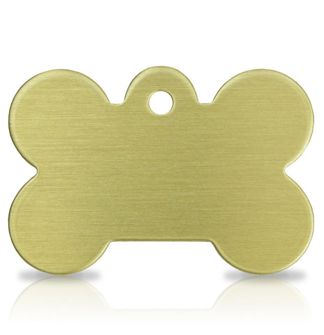 Pet Tag Brass Bone