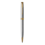 Pen Sonnet Stainless Steel Gold Trim Ballpoint Parker